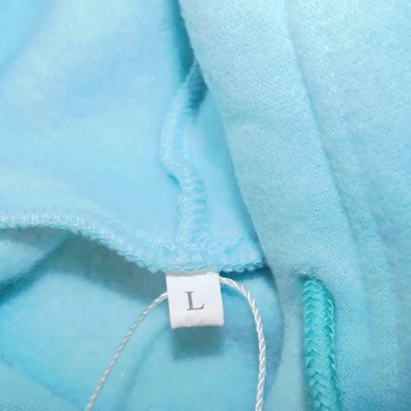 C. Cline Hoodie NWT Aqua Black & Gray Size Large - Picture 9 of 11